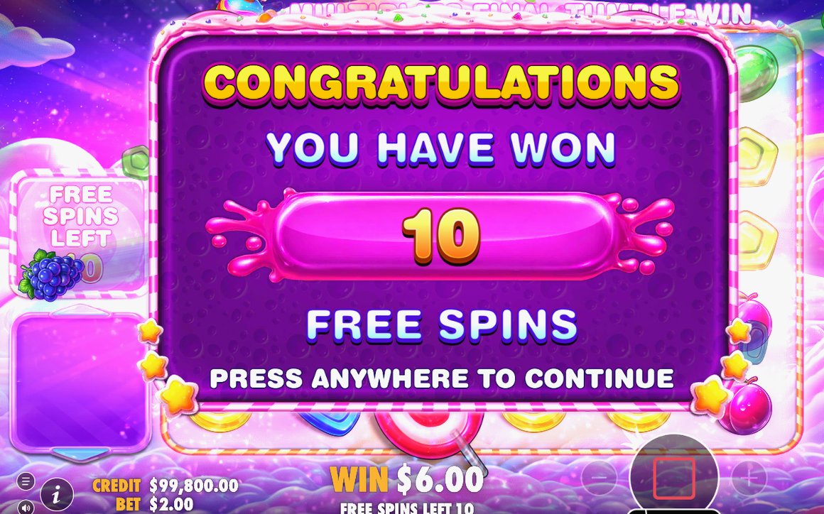 Free Spins round with multiplier bomb tiles on the reels
