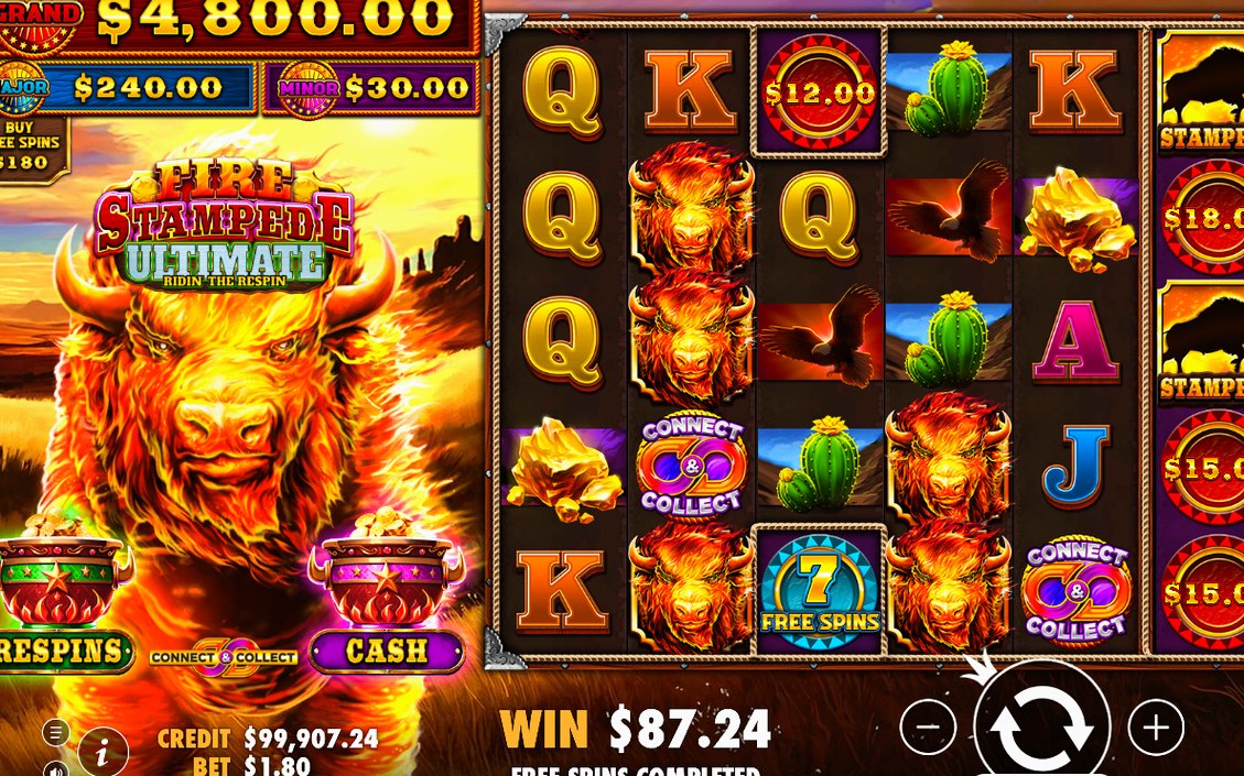 Win screen showing the amount won this round