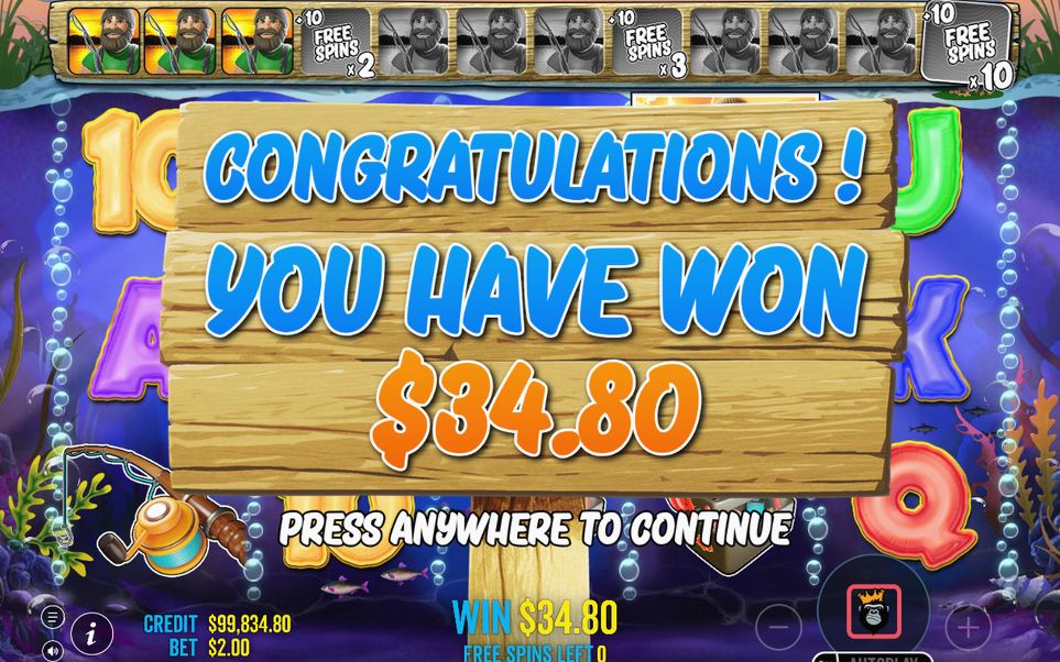 Hold and Spin total landing as one payout